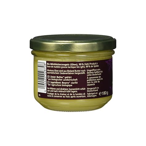 Alnatura Bio Ghee 180 G ★ Ghee Butterschmalz Geklärte Butter Des