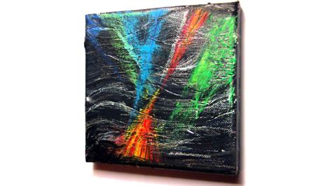Abstrakt malen mit Acryl und Ölkreide (Abstract painting with acrylic ...