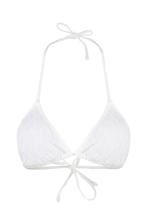 Buy Trendyol Triangle Textured Bikini Top 2025 Online ZALORA