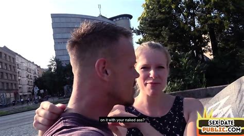 Real German Amateur Ballsucking Outdoor In Public