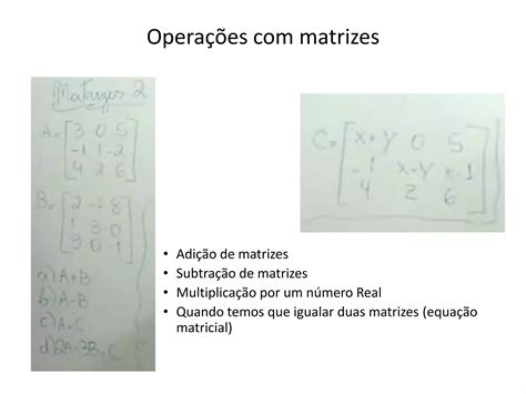 Opera Es Matrizes Ppt