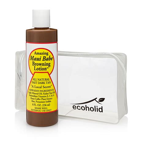 Buy Maui Babe Browning Lotion 8oz With Ecoholid Travel Bag Suntan Lotion For Outdoor Or Indoor