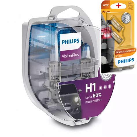 Philips Vision Plus +60% H1 H4 H4 Alle Typen Freie Wahl 2 Stk. + W5W VL ...