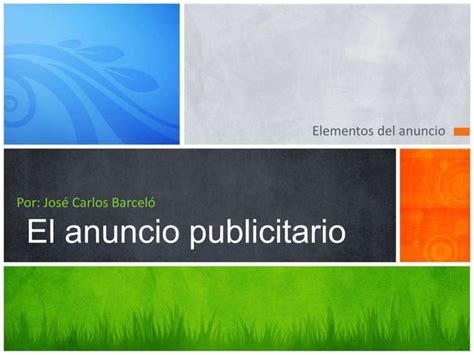 Elementos Del Anuncio Publicitario PPT