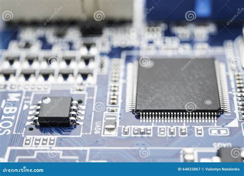 Computer Chip On Motherboard Stock Image Image Of Semiconductor Chip