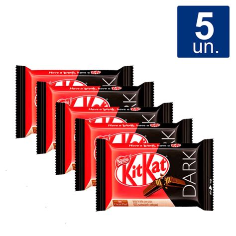 Kit 5X Chocolate Nestlé Kit Kat Dark 41 5g Submarino