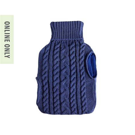 Body Beauty Hush Knitted Pocket Hot Water Bottle Cover L