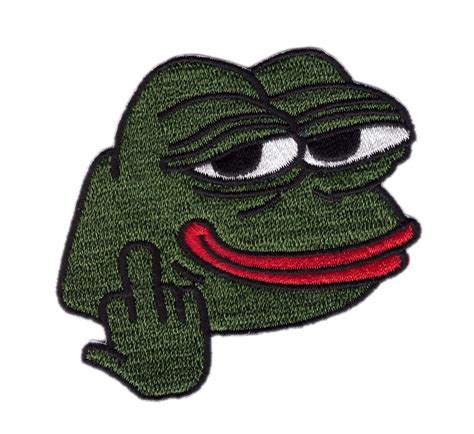 Pepe Fuck You Middle Finger Meme Frog Patch Etsy