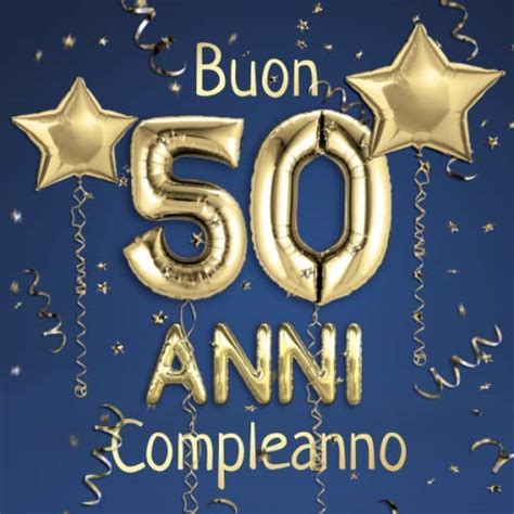 Buon Compleanno 50 Anni Il Libro D Oro Dei Miei 50 Anni 21x21cm Un