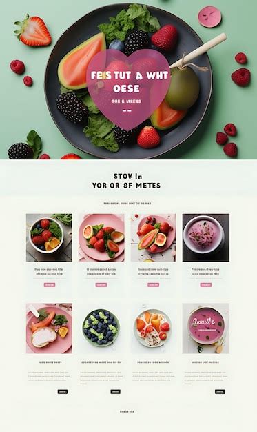 Premium Ai Image Captivating Valentine Theme Web Layout Design And