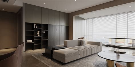 Modern living room rendering :: Behance