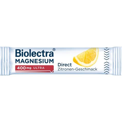 Biolectra Magnesium Mg Ultra Direct Zitrone Pzn Burg