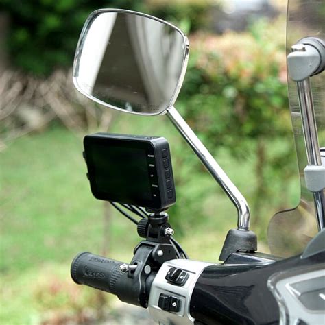 Motorcycle Black Dual Lens Dash Cam Video Recorder 4 Inch HD 1080P ...