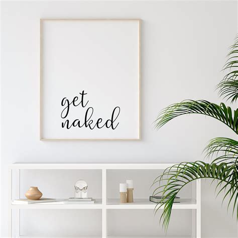 Get Naked Art Print Bathroom Wall Art Funny Bathroom Print Etsy