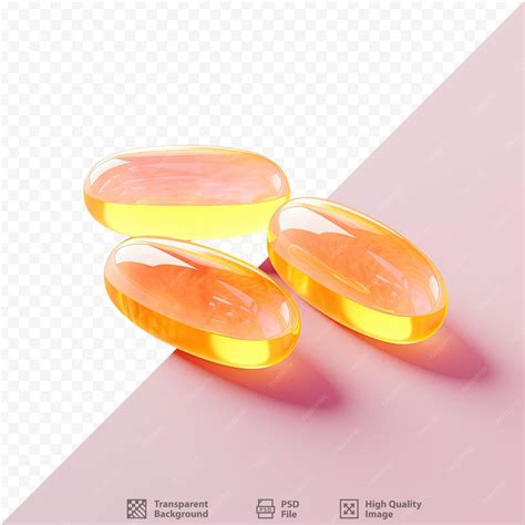 Premium PSD | Transparent background isolated lecithin pills