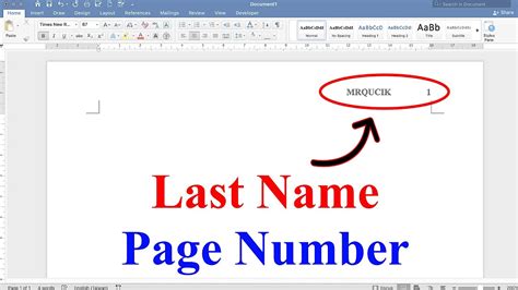 How To Add A Header And Page Number In Microsoft Word - Templates ...