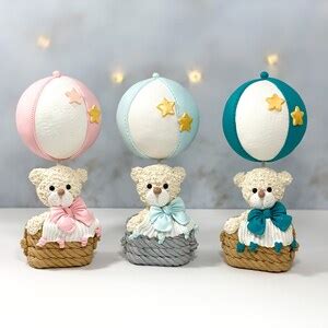 Hot Air Balloon Cake Topper Hot Air Balloon Bear Cake Topper Etsy