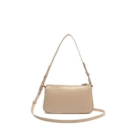Bolsa Feminina Pequena Tiracolo Texturizada SS24 Schutz Nude Specchio Loja De Moda Feminina