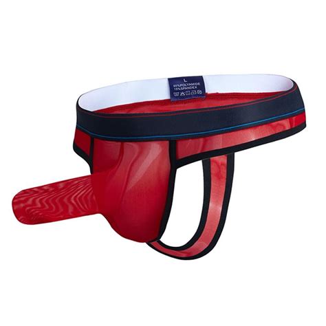 Sexy Gay Mens Thong Mesh G String Penis Sleeve Jockstrap