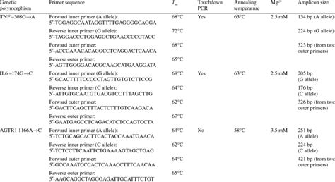 PCR primers and conditions | Download Table