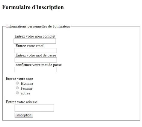 Html Les Formulaires