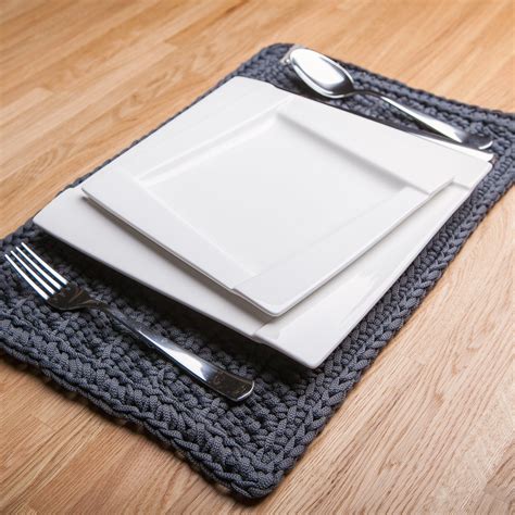 Rectangle Placemats Set Handwoven Placemat Set Original Etsy