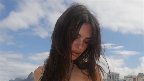 Emily Ratajkowski Shares Sexy Flashback Photos Where She Models A Skimpy Inamorata Bikini On A