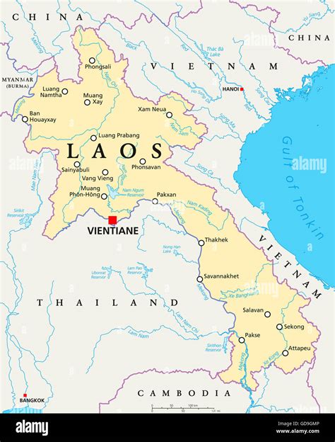 Thailand Laos Map