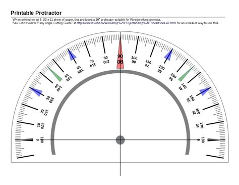 Protractor Printable Template