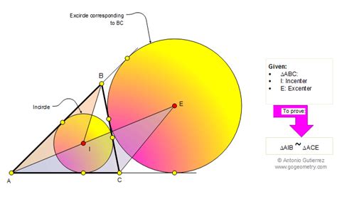 math education geometry problem  triangle incenter excenter