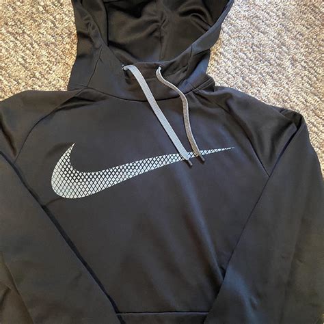 Mens Black Nike Dry Fit Hoodie Never Worn Size L Depop