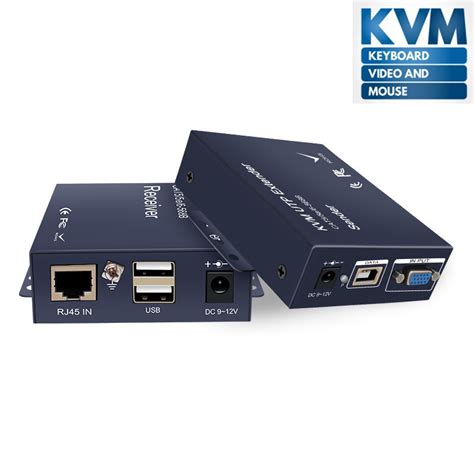 1080p 60hz Vga Usb Kvm Extender Over Cat5e6 Ethernet Cable Up To 100m