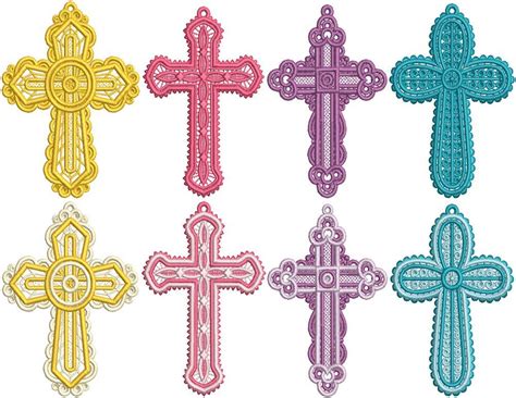 Free Standing Lace Crosses 1 Cross Embroidery Designs Free Standing