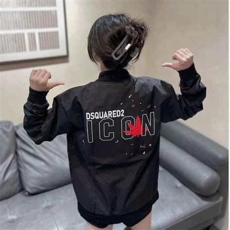 FULL MẪUÁo Khoác Bomber Dsquared2 ICON Nam Nữ 2 Lớp Khóa Zip Bạc Đẳng Cấp Áo Gió DSQ Hot Hit