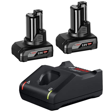 Pack Bosch de 2 Batteries GBA 12V 6AH avec Chargeur Rapide GAL 12V-40