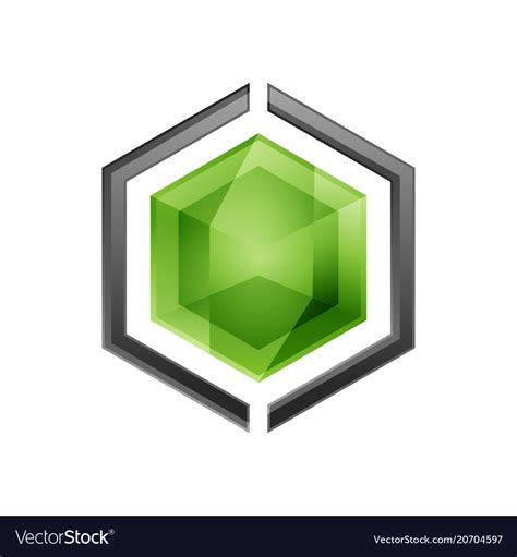 Hexagon logo Royalty Free Vector Image - VectorStock