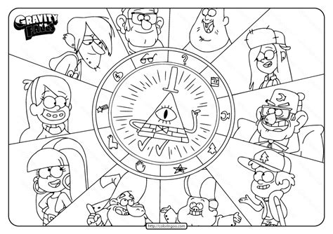 Bill Gravity Falls Coloring Pages