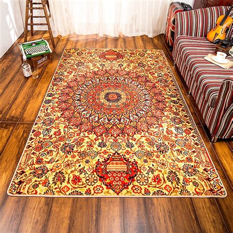 140x200cm Large Carpet Bohemia Style Living Room Bedroom Rugs Non Slip Geometric Pattern Tea ...