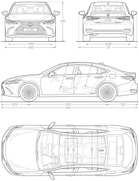 Lexus Es 2019 Blueprint Download Free Blueprint For 3d Modeling