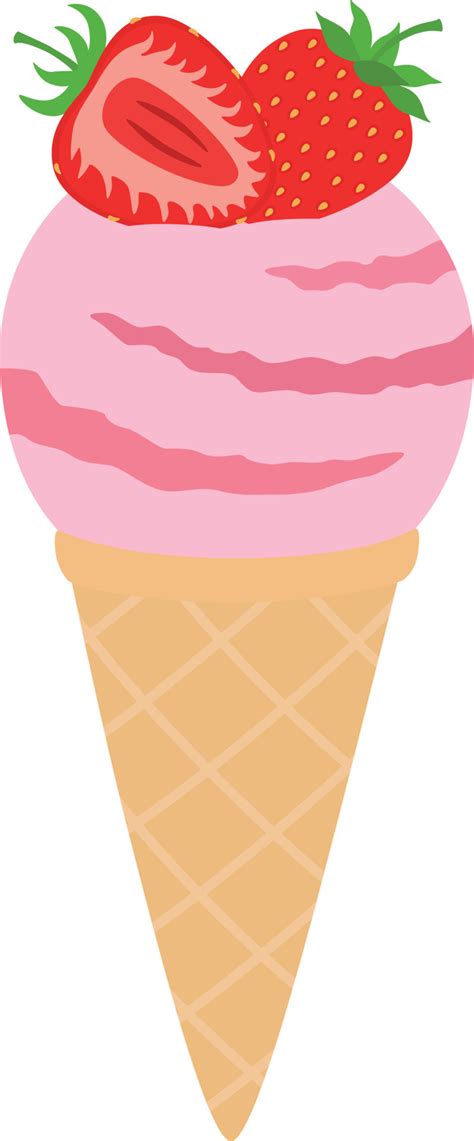 Strawberry Ice Cream 23424754 Vector Art At Vecteezy