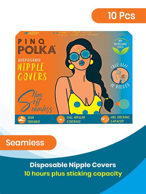 Buy PINQ POLKA Disposable Nipple Pasties For Women Stick On Nipple Covers 10 Pcs Lingerie