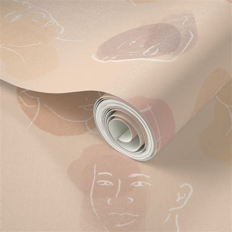 Kaofaces I Japandi I Kao Collection Wallpaper Spoonflower