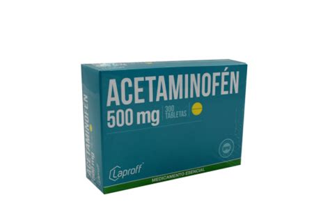 ACETAMINOFEN 500 MG 300 TABLETAS LP Farma Chex