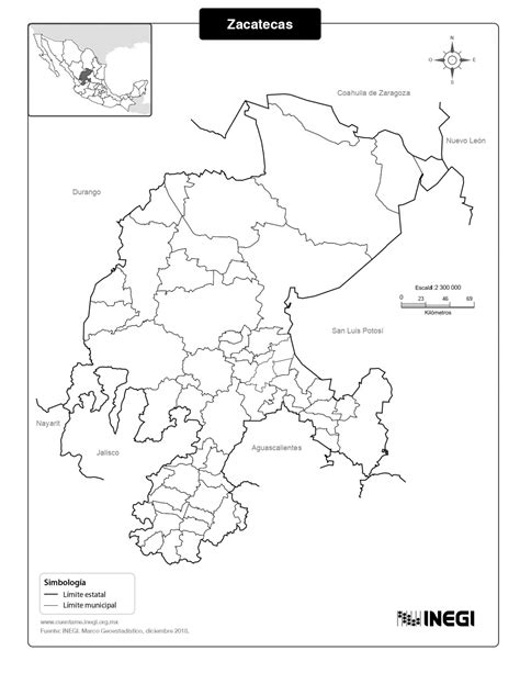 Mapa De Zacatecas Con Municipios