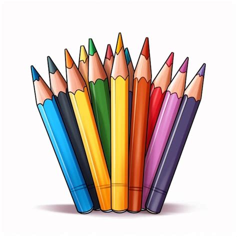 Um desenho de lápis coloridos com um que diz 