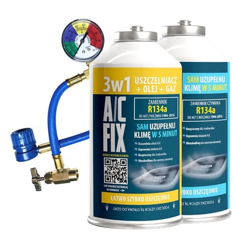 Купить КОМПЛЕКТ PREPARAT 3W1 + ГАЗ R134A Z PRZEWODEM DO КОНДИЦИОНЕРА W ...