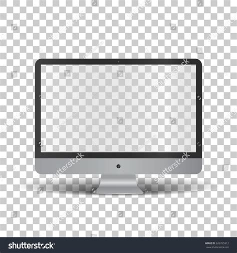 Monitor Without Screen On Transparent Background: Stock-Vektorgrafik ...