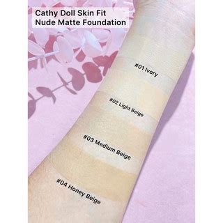 Cathy Doll Skin Fit Nude Matte Foundation 15ml แบบหลอด รองพน นดแมทท