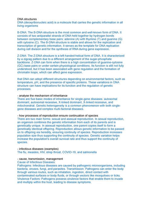 DNA structures - DNA structure for biology - DNA structures DNA ...