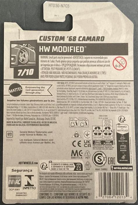 2024 Hot Wheels Custom 68 Camaro Mainline HW Modified